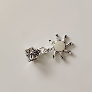SUN Charm for Charm Bracelet Fits Pandora Tibeten alloys